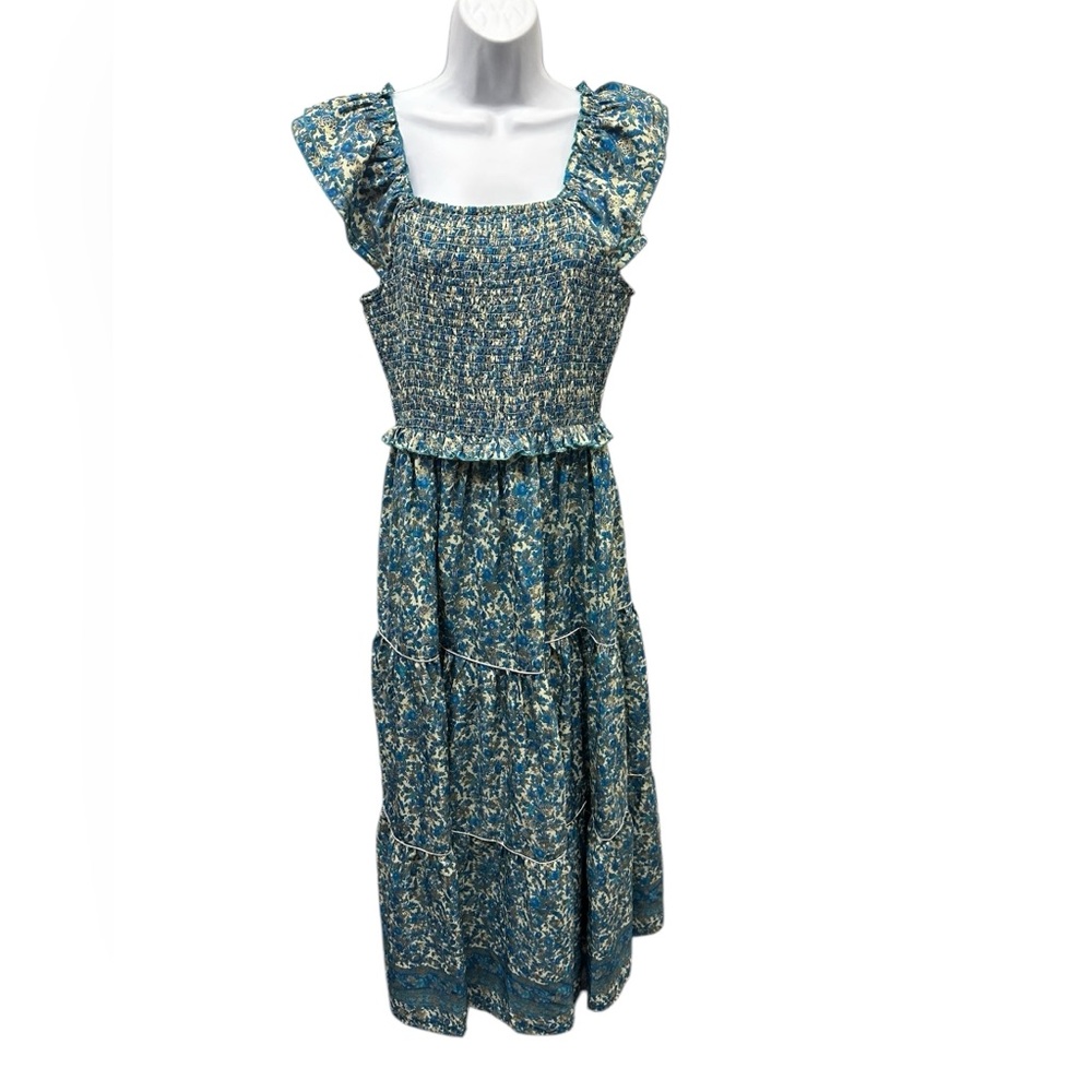 Lapogee Size Medium Long Dresss. 6001. BL/RD3
